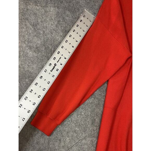 Alice & Olivia Sweater Womens Medium Red Open Back With Bows Holiday - Picture 9 of 16